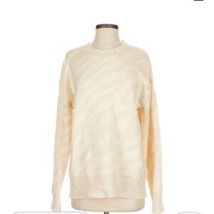 Everlane Cream Lightweight Crewneck Sweater